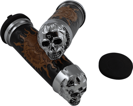 DRAG SPECIALTIES skull grips with plain eyes