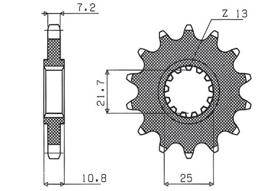 SUN41416 SUNSTAR SPROCKETS front sprocket