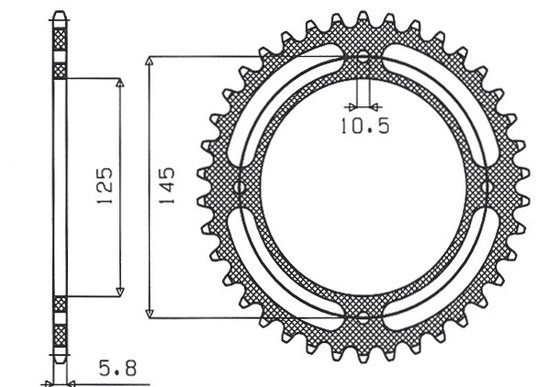 SUN1-3538-40 SUNSTAR SPROCKETS rear sprocket