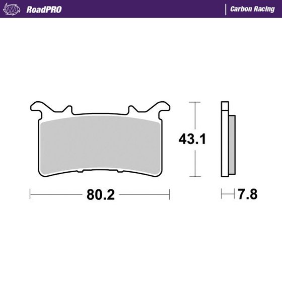 414306 MOTO-MASTER street bike roadpro brake pads carbon racing with nrs technology designed for track use only