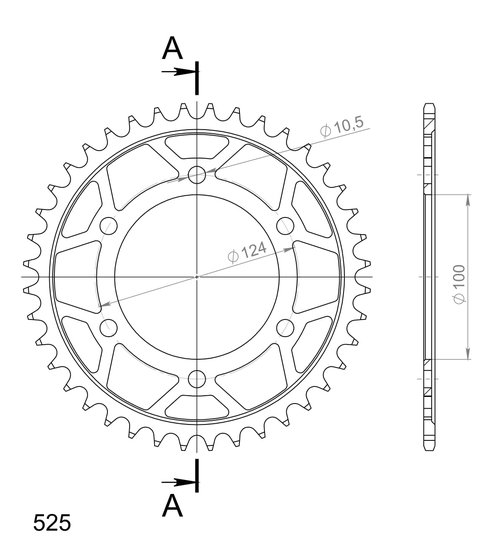 50609-43 Supersprox supersprox rear sprocket 745.43