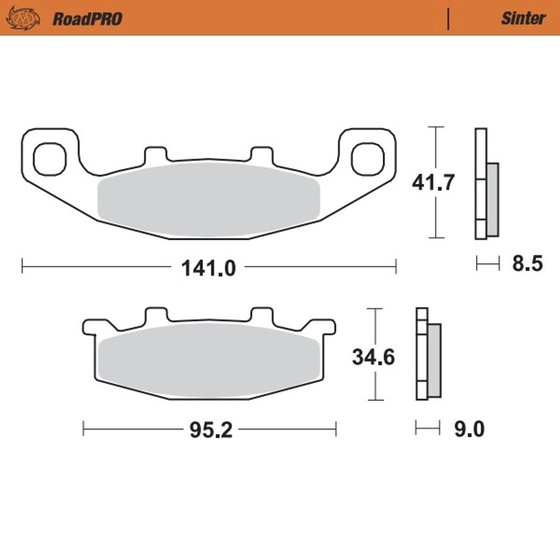 402102 MOTO-MASTER sintered rear brake pad