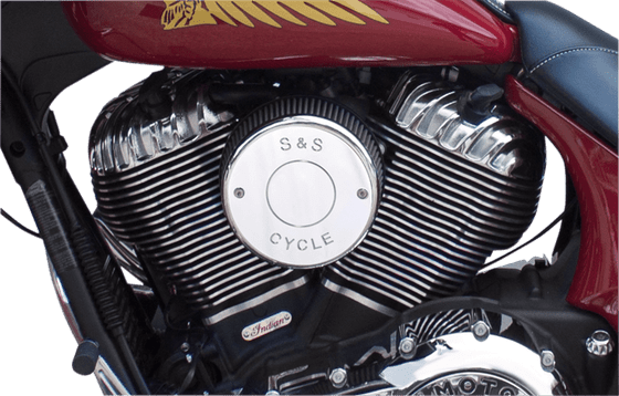 170-0239 S&S CYCLE nostalgic script chrome air cleaner cover