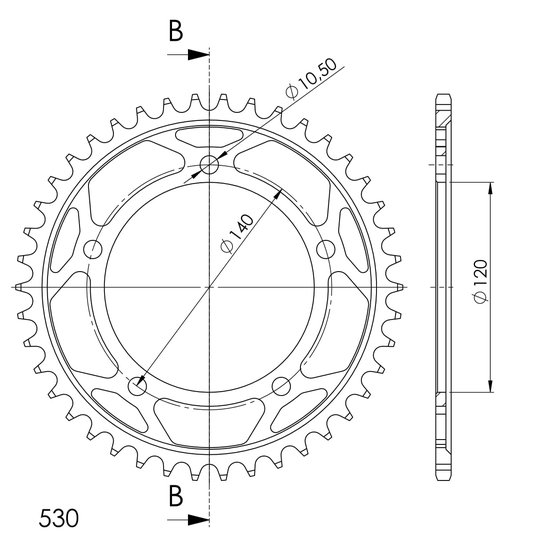 86603-42 Supersprox supersprox rear sprocket 1800.42