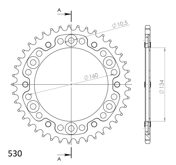 10616S42 Supersprox supersprox stealth rear sprocket gold 