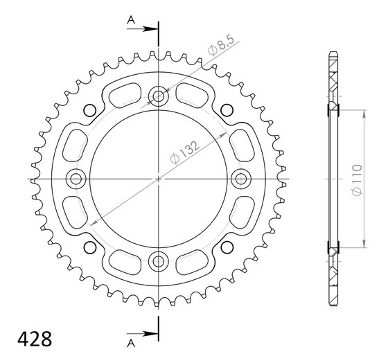 71200S49 Supersprox supersprox stealth rear sprocket ktm sx85 gold 49