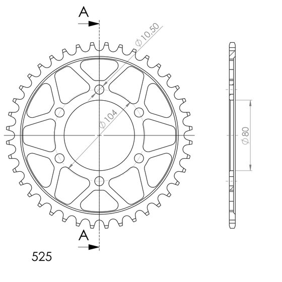 16610-40 Supersprox supersprox / jt rear sprocket 1489.40