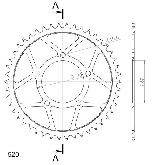 14405-46 Supersprox supersprox / jt rear sprocket 823,46