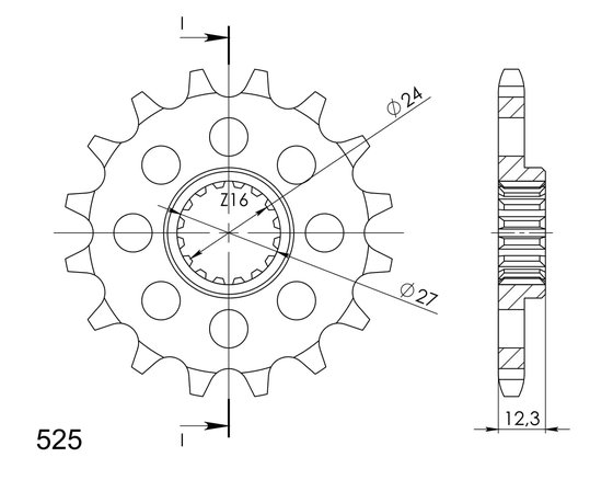 22911-16 Supersprox supersprox / jt front sprocket 444.16