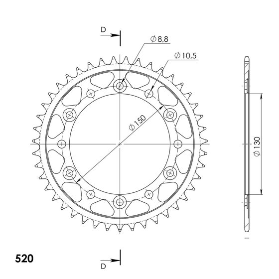 10501-42 Supersprox supersprox rear sprocket 245/3.42