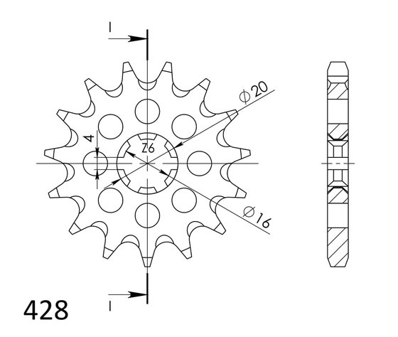 20416-13 Supersprox supersprox / jt front sprocket 416.13