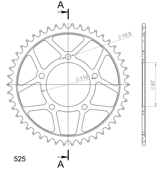 14404-44 Supersprox supersprox / jt rear sprocket 807.44