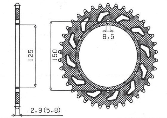 SUN1-3547-50 SUNSTAR SPROCKETS rear sprocket