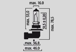 9006 FLOSSER halogen headlight bulb 12v 51w p22d