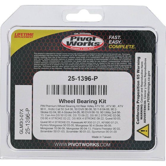 25-1396 All Balls wheel bearing kit rear