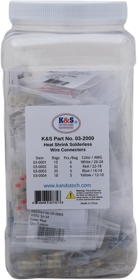 K&S TECHNOLOGIES wire connectors (100 pack)