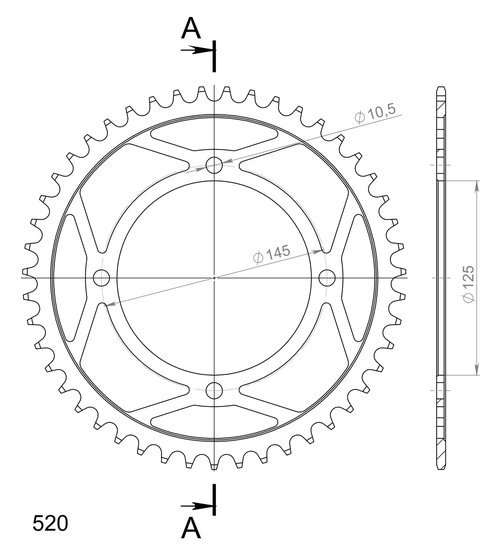 12505-47 Supersprox supersprox / jt rear sprocket 857.47