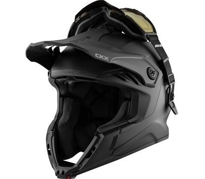 CKX helmet + goggles titan airflow matt black