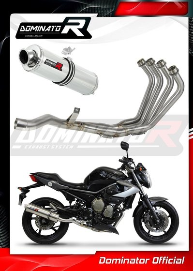 YA050DST-S Dominator exhaust full system silencer round