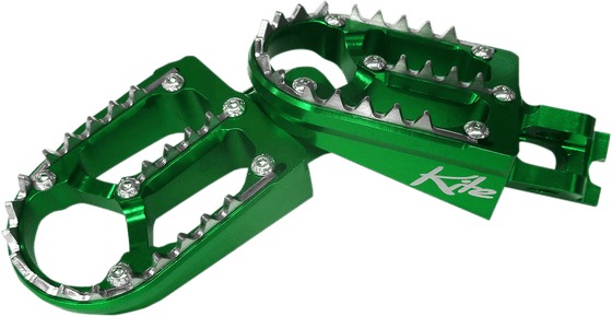 29.220.0.VE KITE aluminum footpegs in green for kxf 06- gn