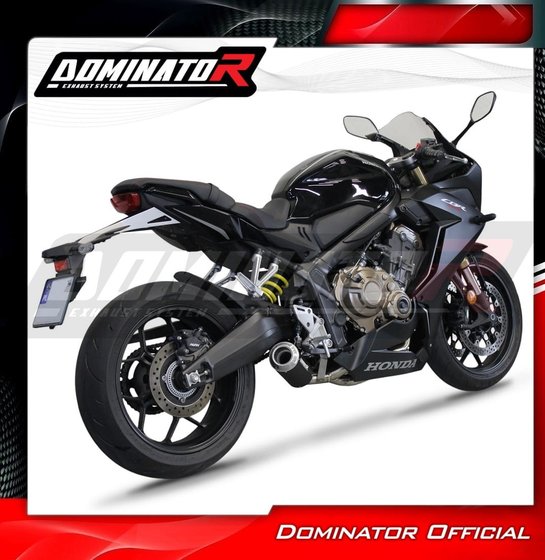 HO105DCBL-S Dominator full exhaust system silencer gp black