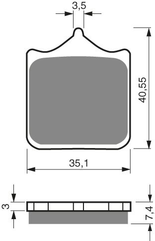 48-12-177-3 Goldfren goldfren brake pads 177 ceramic carbon s3 1pair = 4small