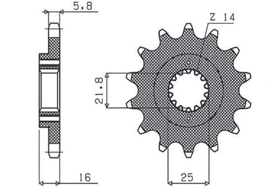 SUN38915 SUNSTAR SPROCKETS front sprocket