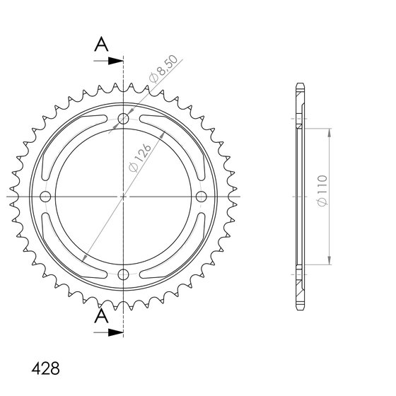 16107-47 Supersprox supersprox rear sprocket 1466.47