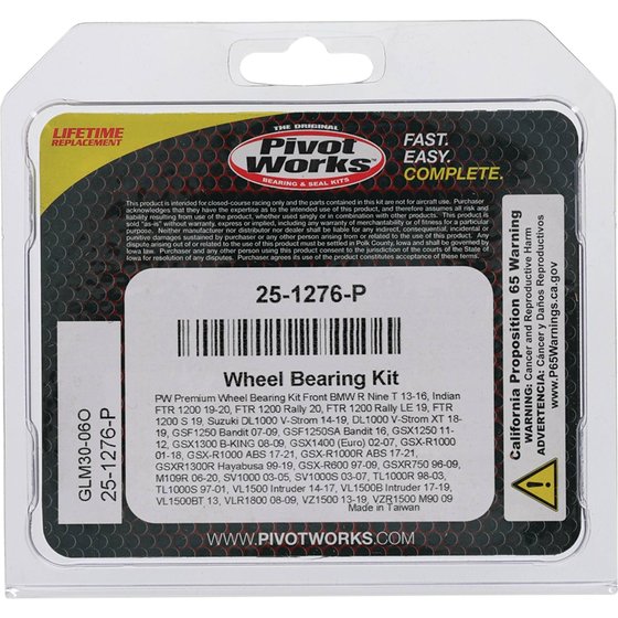 25-1276 All Balls wheel bearing kit front