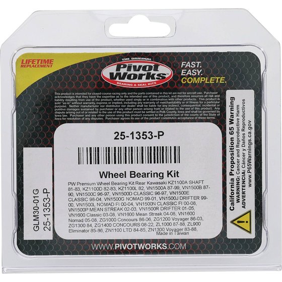 25-1353 All Balls wheel bearing kit rear