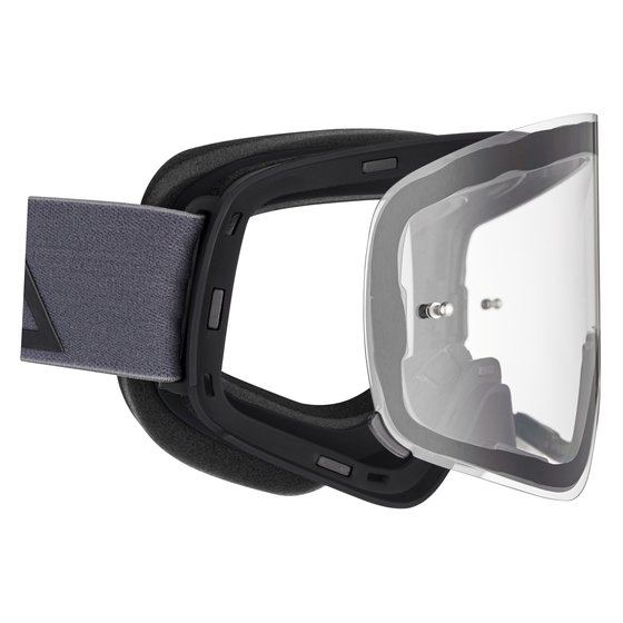 AMOQ amoq mx goggles vision magnetic dark grey-black - clear