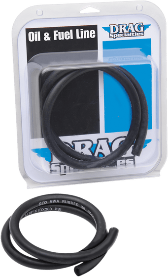 DRAG SPECIALTIES black fuel line - 5/16" x 3'