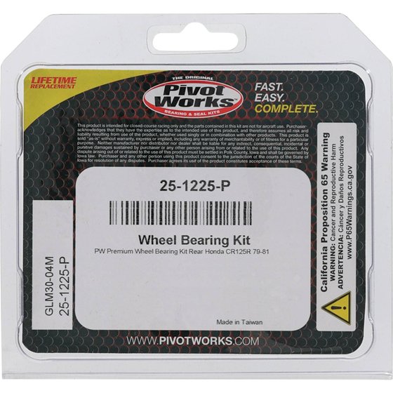 25-1225 All Balls wheel bearing kit rear