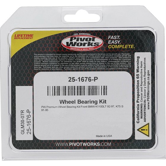 25-1676 All Balls wheel bearing kit front