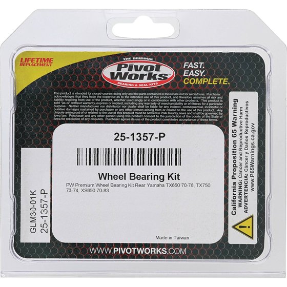 25-1357 All Balls wheel bearing kit rear