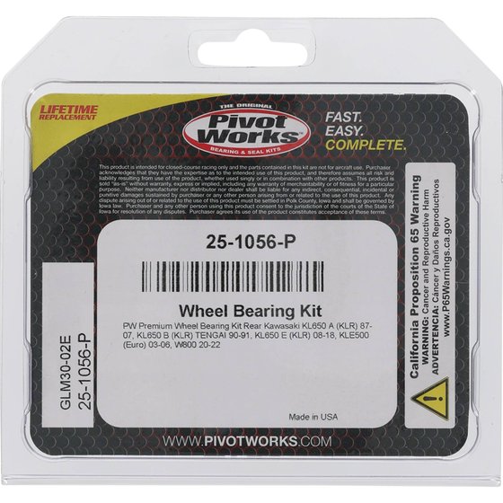 25-1056 All Balls wheel bearing kit rear