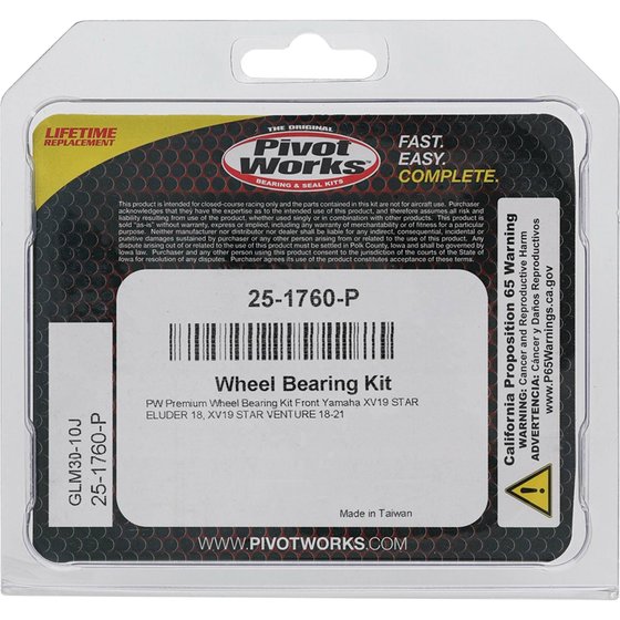 25-1760 All Balls wheel bearing kit front