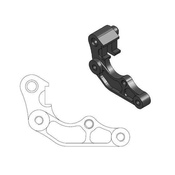 211037 MOTO-MASTER brake caliper relocation bracket