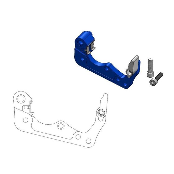 211093 MOTO-MASTER blue brake caliper relocation bracket