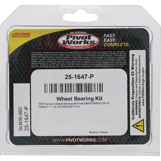 25-1647 All Balls wheel bearing kit front