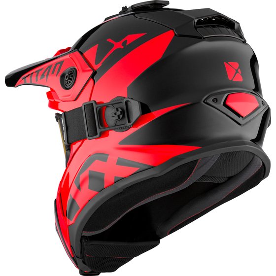 CKX helmet + goggles titan airflow extra red