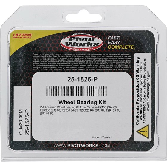 25-1525 All Balls wheel bearing kit front