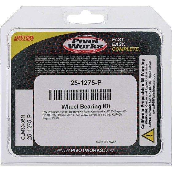 25-1275 All Balls wheel bearing kit rear