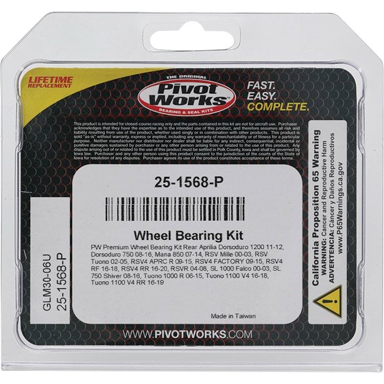 25-1568 All Balls wheel bearing kit rear