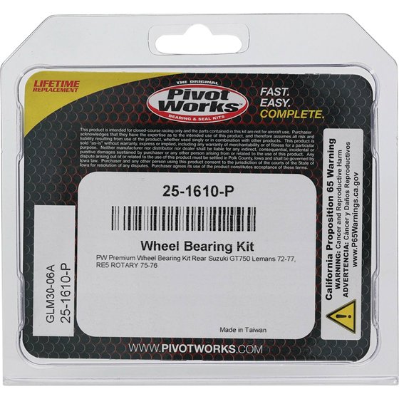 25-1610 All Balls wheel bearing kit rear