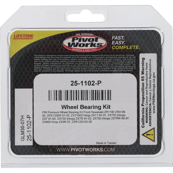 25-1102 All Balls wheel bearing kit front