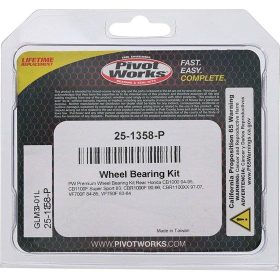 25-1358 All Balls wheel bearing kit rear