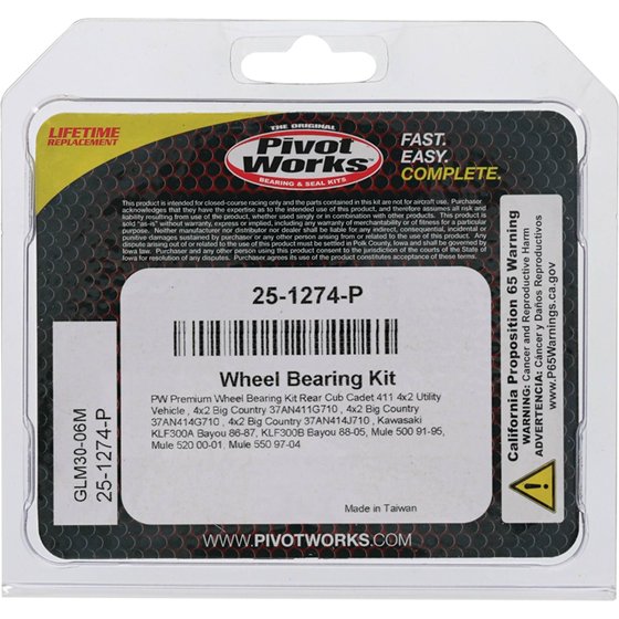 25-1274 All Balls wheel bearing kit rear