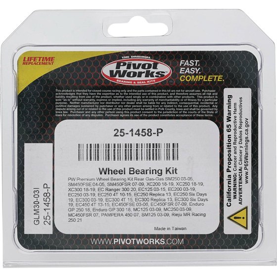 25-1458 All Balls wheel bearing kit rear