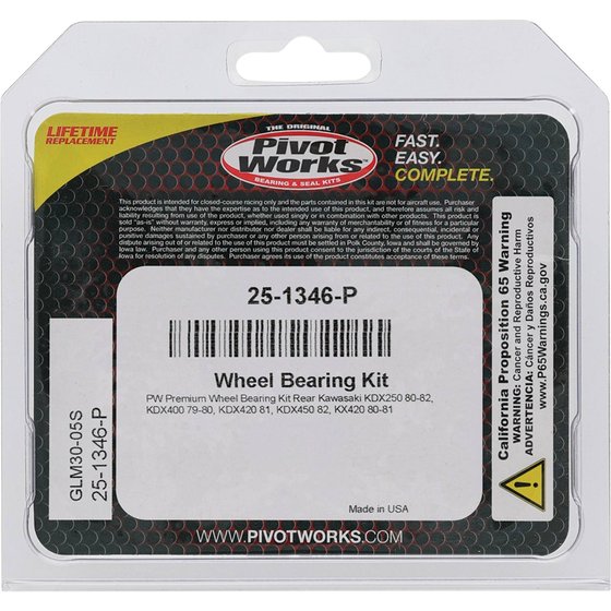 25-1346 All Balls wheel bearing kit rear